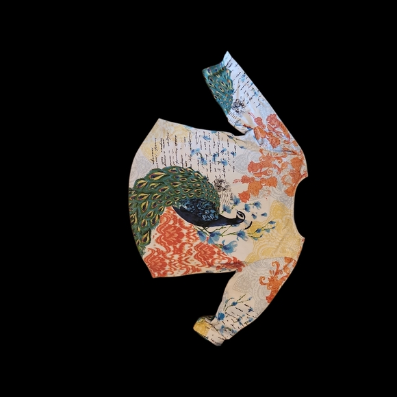 Alia Medium Multicolor Peacock Embellished Top - Picture 4 of 8